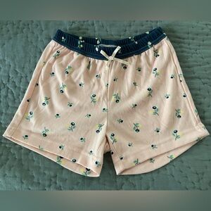 Hanna Andersson Pink Olive Floral Shorts Size 130 US 6-7